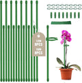 Joyhalo 16 Pack Plant Stakes for Indoor Plants, 12 Inch and 16 Inch Garden Stakes, Adjustable Plant Support Sticks for Tall Plants As Tomatoes Beans Orchid Vegetable