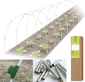 36 PCS Garden Hoops for Raised Beds, RIFNY Greenhouse Hoops Kit Long Grow Tunnel for Row Cover, Rust-Free Fiberglass Garden Support Poles for Insect Mesh Netting Freeze Plant Cover Frame