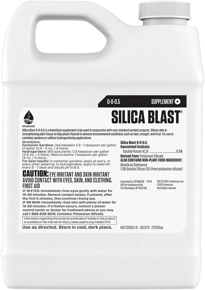 Botanicare Silica Blast, Plant Supplement, 0-0-0.5, 1 qt.