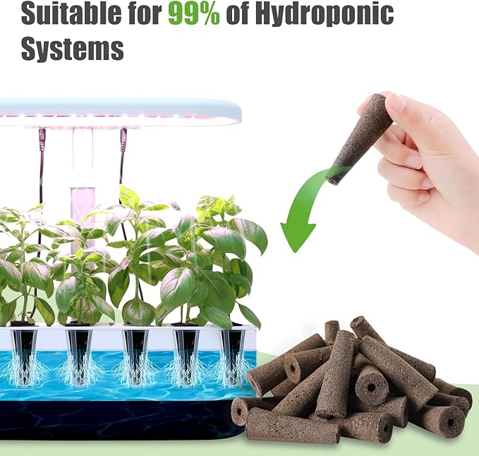 Grow Sponges 50 Pack, Hydroponics Replacement Root Growth Sponges Compatible with Aero Garden iDOO and Most Other Brands