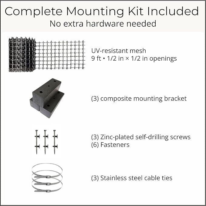 Downspout Trellis for Rain Gutters and Downspouts 9 ft x 4 in Climbing Plant Support HDPE Mesh with Mounting Hardware for Clematis and Vines, Scroll Trellis 1-Pack