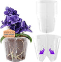 5 Inch Side-Open Orchid Pots 12 Pack, Clear Plastic Nursery Planters with Detachable Side Walls for Easy Repotting, Breathable Slotted Flower Pots with Drainage for Root Health