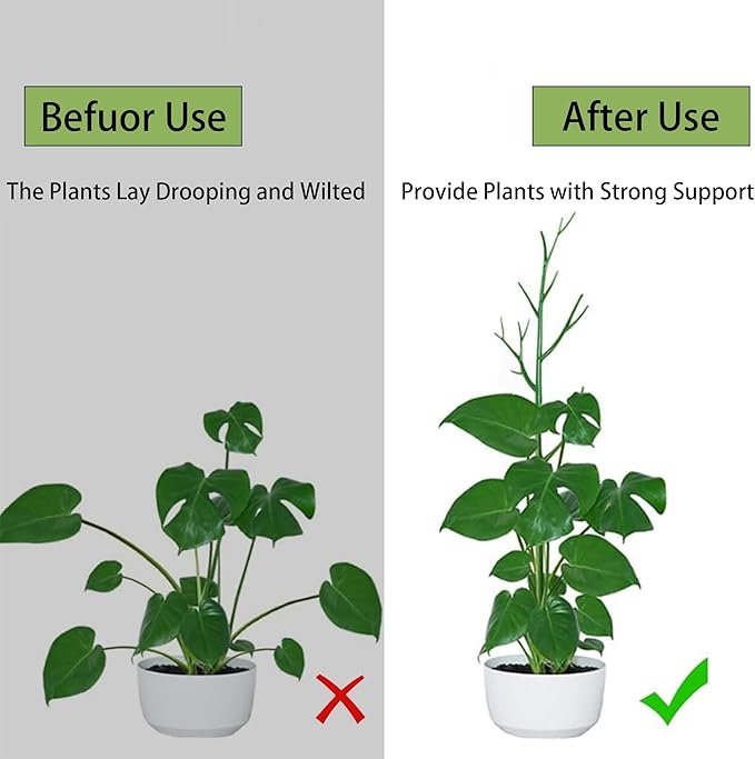 10 pcs Stackable Plant Support Stakes Plant Support Stakes Stackable Monstera Plant Support Adjustable Plant Support Pole,for Vine Training&Stem Stabilization,Monstera,Pothos,Philodendron (#1)