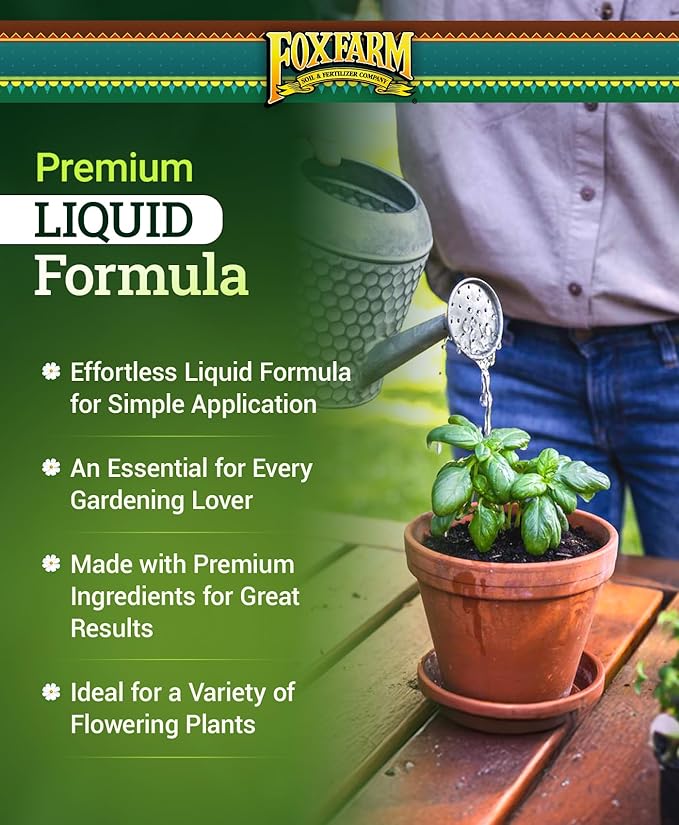 FoxFarm Soil Liquid Trio Pack - Big Bloom, Grow Big, Tiger Bloom Fertilizers Supports Vigorous Plant Growth, Bud Development & Abundant Fruit - Complete Liquid Plant Food Set - 3 Pint Bottles