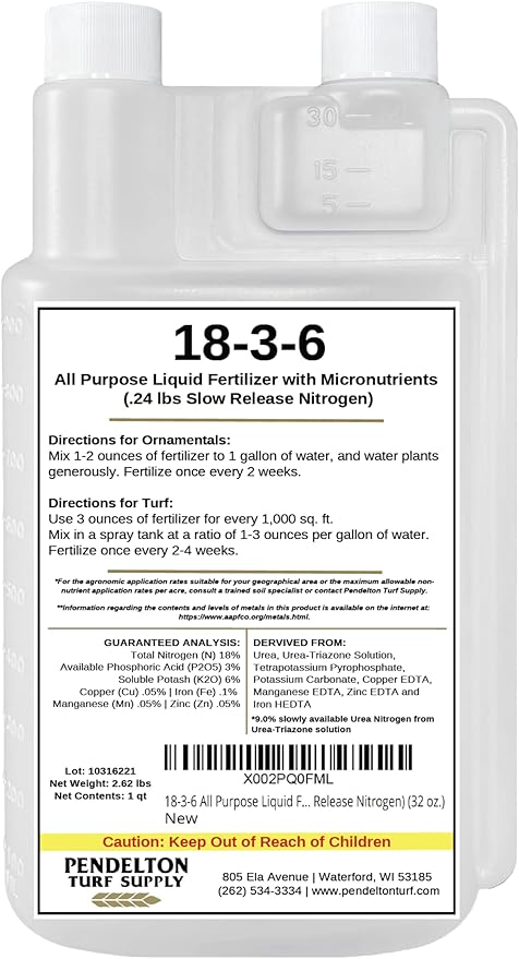 18-3-6 All Purpose Liquid Fertilizer & Micro Nutrients (50% Slow Release Nitrogen) (32 oz.)