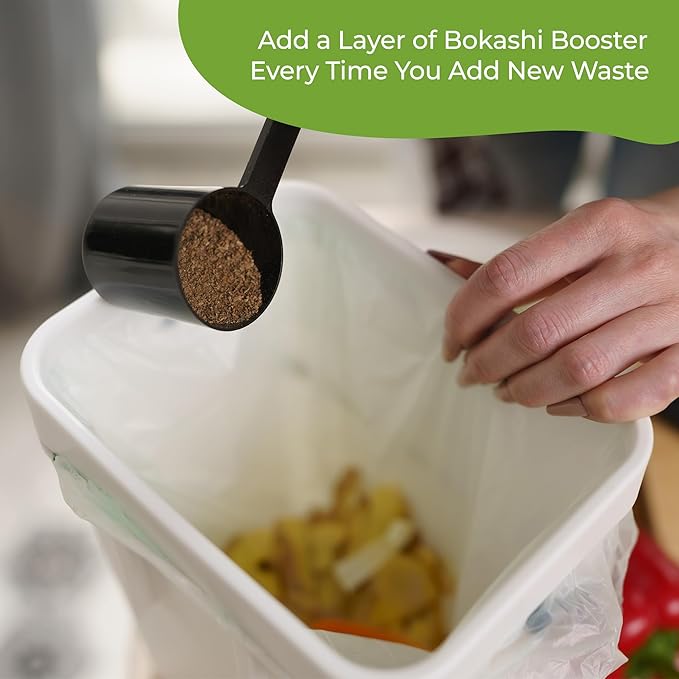 Bokashi Booster by Perfect Plants | Uses Microorganisms & Bacteria Fermentation for Indoor Bucket or Tumblers | Perfect for Beginners | Effective for All Compost Starters & Rotating Kits (32 oz)