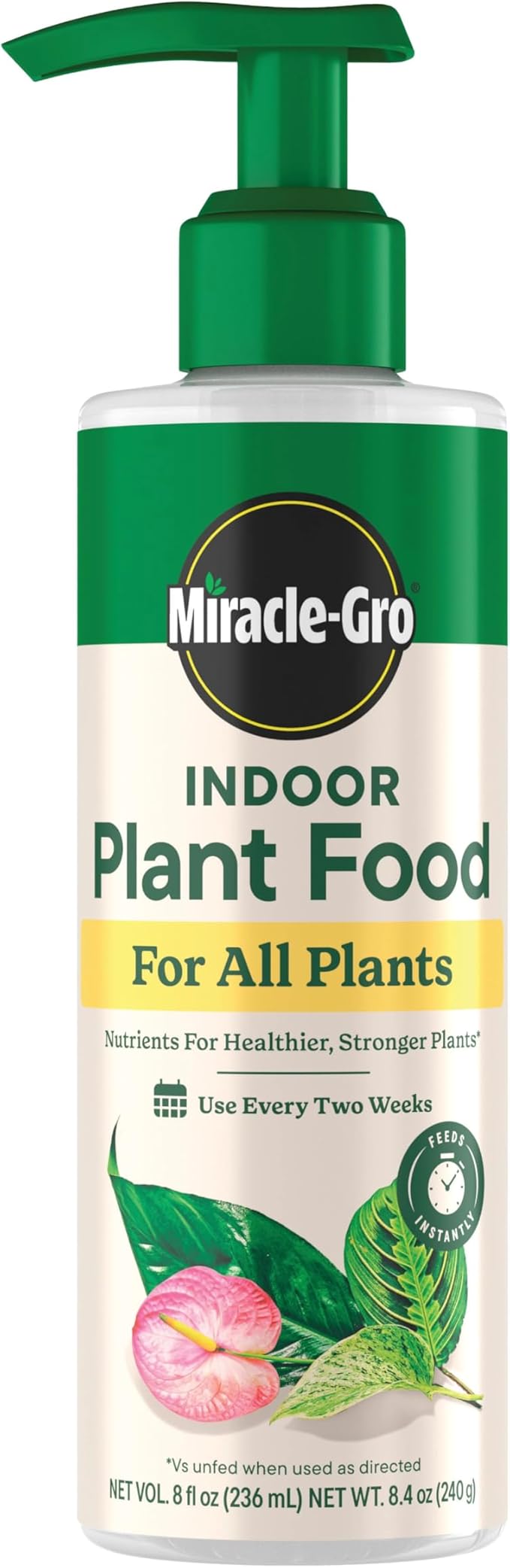 Miracle-Gro Indoor Potting Mix (6 qt.) and Plant Food (8 fl. oz.) for All Plant and Plant Care Leaf Protect & Shine (8 fl. oz.) - Bundle for Growing, Fertilizing, Protecting and Cleaning Houseplants
