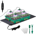 Seed Starter Tray with Grow Light & Heat Mat - 48 Cell Durable Easy Use Seed Starter Kit for Beginners, Thriving Seedling Germination Kit with Humidity Domes for Indoor Plant Growing Propagation