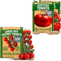 HOME GROWN Heirloom Tomato Seed Collection – Beefsteak & Large Red Cherry (1100+ Non-GMO Seeds for High-Yield Gardening) Solanum lycopersicum