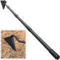Hoe Garden Tool, Triangle Garden Hoe for Digging Cutting Trenches Loosen Soil Heavy Duty Hand Weed Hoe Long Handle 59 Inch