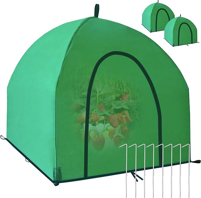 36″*36″*35.5″, Mini Greenhouse Winter Plant Warm Covers - Raised Bed Cover for Seed Starting, Warm Tent Freeze Protection Humidity Domes for Gardening & Winter Shelter and Protecting Plants 2pcs