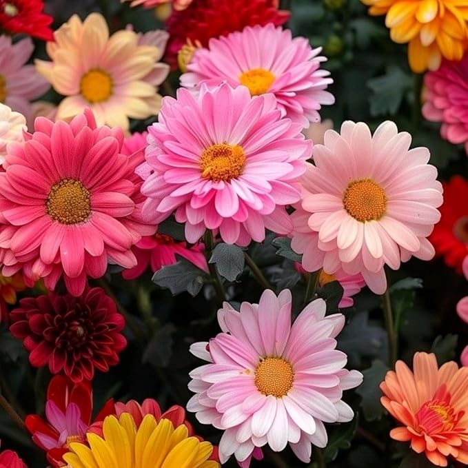 Gerbera Daisy Seeds for Planting - 300+ Mixed Gerbera Daisy Seeds Non-GMO Flower for Garden Outdoor