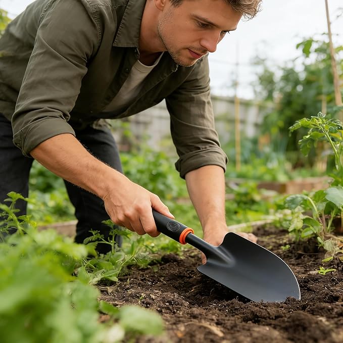 Garden Trowel, Heavy Duty Garden Trowel Hand Shovel for Gardening, Digging, Planting, Transplanting, and Cutting Roots