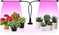 iPower LED Grow Light with Full Spectrum for Indoor Plants, Adjustable Gooseneck, 3 Light Modes&11 Dimmable Levels, 3 Auto Timing Modes, Red&Blue