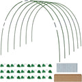 Garden Hoops for Raised Beds - Rust-Free Fiberglass Garden Hoops Support with Clips, DIY Plant Support Stakes for Garden Netting, Shade Cloth, Frost Protection and Plant Covers, 25-Pack