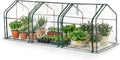 Outvita Mini Greenhouse, Outdoor 9'x3'x3' UV Protected 2-Layer PVC Cover Plant Hot House for Flowers, Seed and Vegetables Protection with Roll-up Zippered Doors for Patio Balcony Backyard