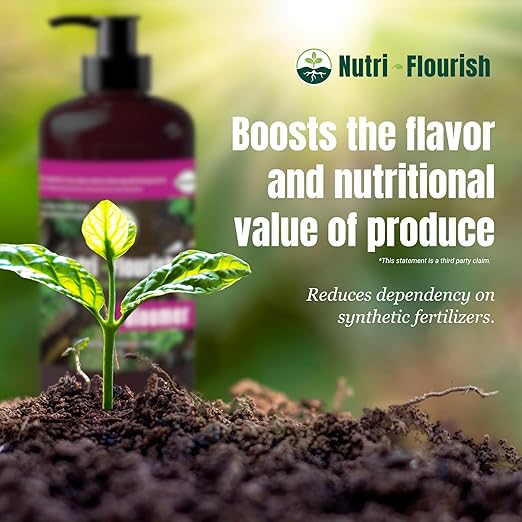Bloomer - Liquid Plant Enhancer | Natural Garden Soil Fertilizer | Biological Nutrients for Gardening & Potting | Photosynthetic Bacteria to Boost Flowering and Fruiting Plants, 16 Oz