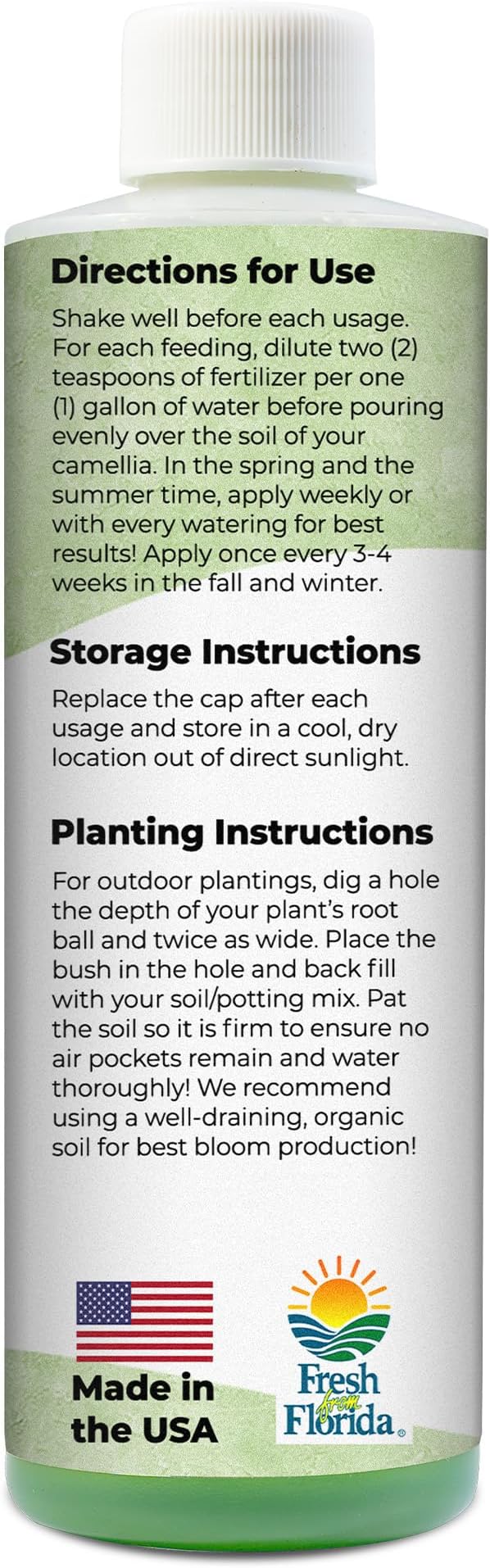 Liquid Camellia Fertilizer by Perfect Plants | The Best Fertilizer for All Outdoor Camellia Shrub Plant to Enhance Blooms & Boost Colors | Improves Missing Flower Nutrient Levels