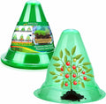 【30 Pieces】 Garden Cloches for Plants, Large Plant Covers Plant Protectors Transparent Bell Jar Cloches to Protect Plants from Birds, Slugs, Frost, Freeze Weather, 10.6" D x 9.5" H, Green (30PCS(Big))