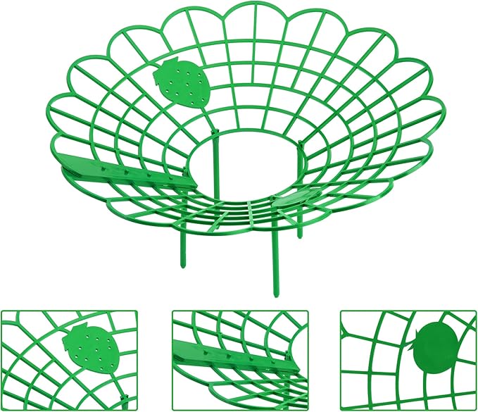 Iceyyyy 6 Pack Strawberry Plant Stand Supports-Strawberry Plant Support Stand Rack with 4 Support Feets-Growing Frame Holder Cage to Keep Berries Clean and Prevent Rot(6 Pack)