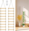 2Pcs Climbing Plants Trellis - 4.3 ft Wood Ladder Design Plant Support for Indoor & Outdoor House Vine Plant, Wooden Garden Plant Wall Trellis for Monstera, Pothos, Ivy, and More