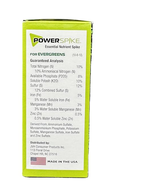Power Spike for EVERGREENS, Fertilizer Spike. Essential Nutrient Spike Fortified with Iron to Feed All Types of evergreens and Address Common Deficiencies (20 Spikes - 6.4 lbs) (20)
