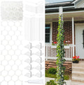 Downspout Rain Gutter Trellis Kit Plastic Downspout Trellis for Climbing Plants Outdoor White Lattice Vertical Wall Decor for Room Patio Garden(117 Pcs,144 x 4 Inches)