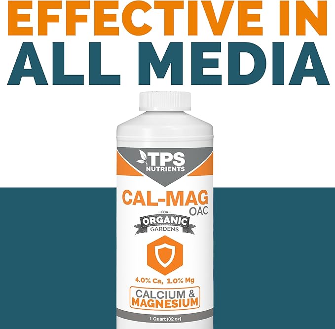 TPS NUTRIENTS Organic Cal-Mag OAC Plant Nutrient and Supplement, Plus Iron and Micronutrients 1 Quart (32 oz)