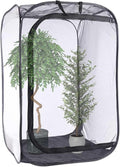 Mesh Plant Enclosure Pop-Up Cage Plant Protection Tent, 24”x 24”x 36” Mesh Plant Cover Grow Tent Plant Cover for Fruit, Vegetables, Pests, Bird and Pest Protection Guard for Flowers and Herbs