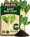 2000+ USA Premium Baby Bok Choy Seeds for Planting, Non-GMO Seeds – Easy to Grow, Low Maintainance, Authentic Flavor – High-Yielding, Heirloom