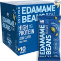 Rēl Snacks Sea Salt Roasted Edamame – High Protein Low Carb Snack (11g Protein per Serving) – Keto-Friendly, Vegan, Non-GMO – 10-Pack 0.9oz Bags