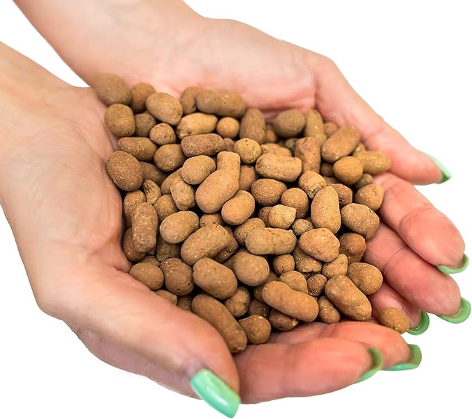 Gardenera Expanded Clay Pebbles for Plants – 4mm-16mm LECA Balls | 100% Natural Hydroton Clay for Drainage, Hydroponics, Aquaponics, Terrariums, Orchids & Indoor Plant Growing Medium - 20 Quarts