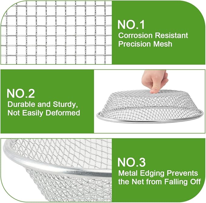 Soil Sifter Sieve Galvanized Screen for Compost, Dirt, Rocks, Garden, Soil Sieve Fits 5 Gallon Bucket, Composting Sifting Tool, 3/8in