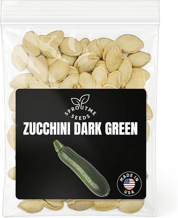 Fall & Winter Zucchini Seeds for Indoor & Outdoor Planting – 100+ Non-GMO Heirloom Summer Squash Garden Favorite Fresh, High Germination (Cucurbita Pepo)