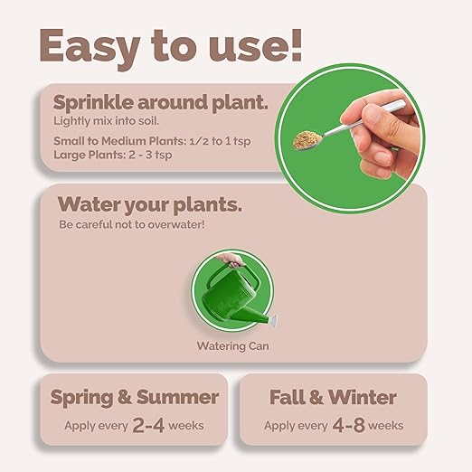 Granular Fiddle Leaf Fig Plant Food – Slow Release Fertilizer for Bigger Leaves, Strong Roots & Healthy Growth, 6 oz