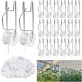 Tomato Support Hooks with String 20 Pcs,100 Pcs Plant Support Clips for Climbing Plants,Tomato Trellis Roller Hooks with 49.2FT String,Reusable Grape Vine Clips to Prevent Tomatoes