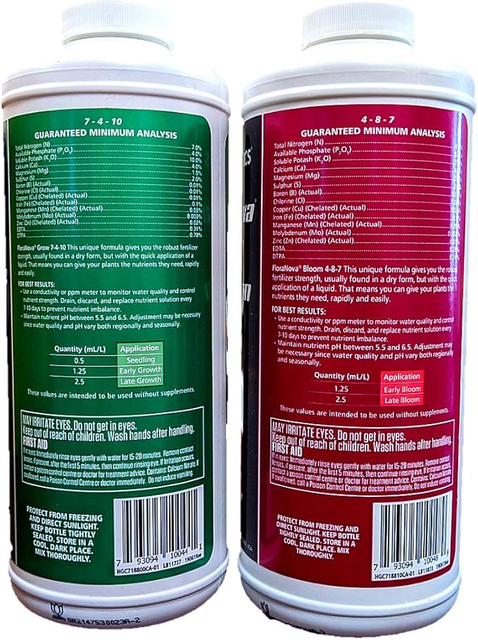 General Hydroponics FloraNova Grow & Bloom Quart