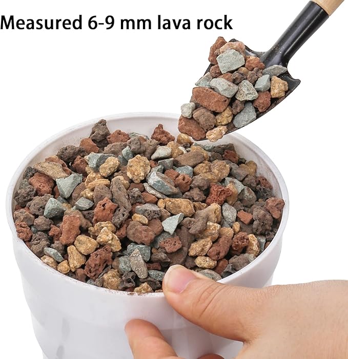 TOPZEA 12lb Mix Lava Rocks Pebbles for Plant, Potting Soil Decorative Landscaping Gritty Pumice, Volcanic Stone Gravel for Bonsai Succulent Cactus, Vase Filler, Fairy Gardening, Top Dressing
