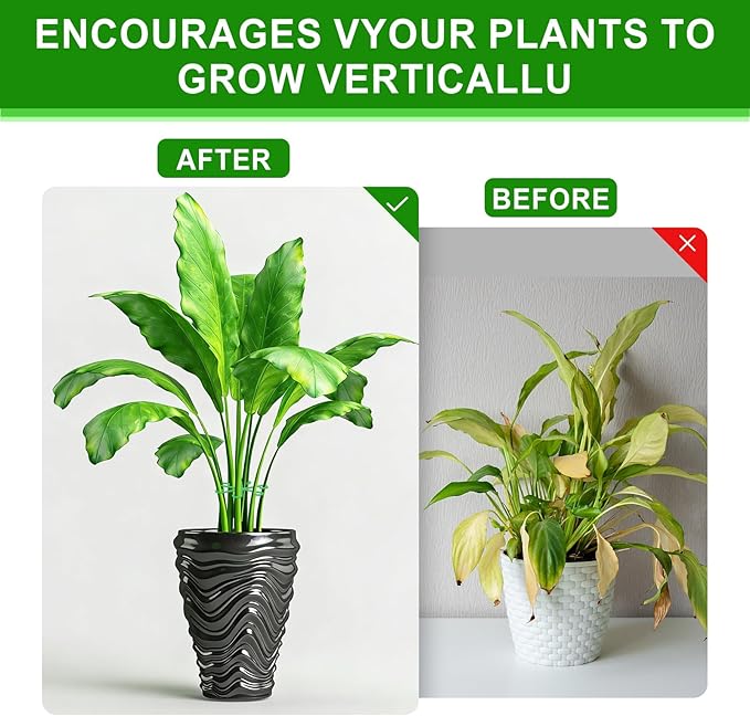 16pcs Plant Stem Support, Plant Support for Indoor Plants, 4 Sizes Climbing Houseplant Stem Supports, Plant Support Rings, Leaf Holders, Indoor Plant Stakes Stabilizer Accessories