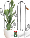 Plant Trellis for Climbing Plants Indoor, Heay Duty Cactus Trellis for Potted Plants, Pothos Hoya Monstera Metal Houseplant Climbing Support for Garden Balcony, 2P