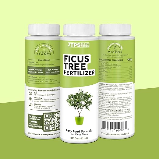 Ficus Tree Fertilizer – Liquid Plant Food for Lush Foliage, Stronger Roots & Healthy New Growth, 1 Gallon