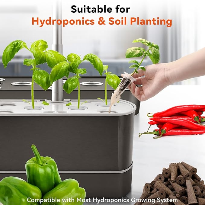 inbloom Hydroponic Hot Pepper Pod Kit 8 Pods, Compatible with AeroGarden Hydroponics Growing System, Complete Indoor Home Gardening Supply for Grow Your Own Plants