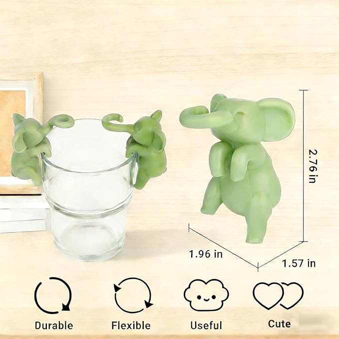 BoAn Plant Propagation Buddy & Elephant-Shaped Plant Support Structures + Plant Stem Support, Indoor Plant Support for Cuttings Seedlings & Vines Organize Pothos Ivy Decorative Indoor Garden Gift
