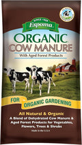 Espoma Organic Cow Manure with Aged Forest Products - 1 Cubic Foot Bag. Soil Amendment & Fertilizer for use When Planting Vegetables, Flowers, Trees & Shrubs.