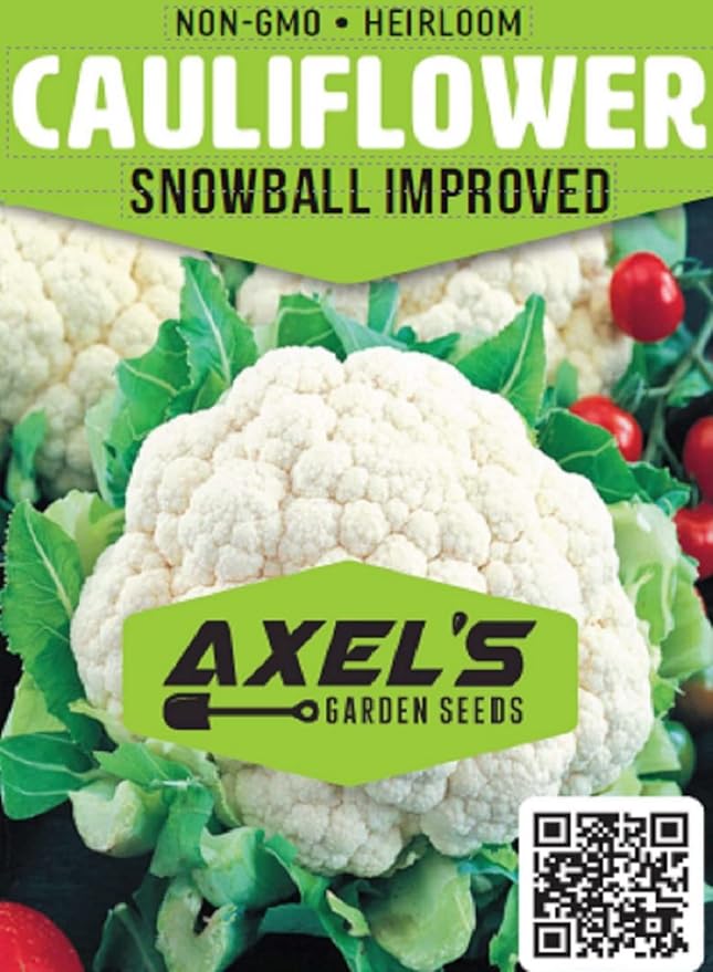 Snowball Cauliflower Seeds for Planting - Non-GMO Heirloom Packet with Instructions to Plant & Grow a Home Outdoor Vegetable Garden (200 Seeds) – Great Gardening Gift, 3 Packets