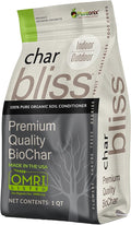 Char Bliss (1 Qt) - Organic Biochar for Plants - OMRI-Listed Biochar Soil Amendment Organic - Horticultural Charcoal for Plants, Gardening, & Potting Soil - 100% Natural and Renewable Bio Char