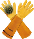 Long Gardening-Gloves Women/Men-Thorn proof Rose Pruning Heavy Duty Gauntlet, Best Garden Gifts for Gardener-S