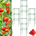 PAMASE Tomato Cages for Garden - 45x14.5x14.5in Square Tomato Plant Support Pole, Heavy Duty Steel Plant Tower Stakes Cucumber Trellis for Climbing Vegetable Flowers Fruits, 4 Pack