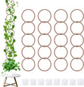 20pcs Round Chain Trellis for Climbing Plants Indoor, with 8pcs Self-Adhesive Hooks, HSSZXFR DIY Plant Climber Support for Vines and Garden Wall Trellis, for Monstera Pothos Ivy Flower