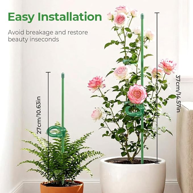 5 Pack Stackable Monstera Plant Support, Garden Plant Stakes for Indoor and Outdoor Plants, Climbing Plant Support Structures Plant Holder Stick Moss Pole for Support Tall Potted Plants (5 Pack)